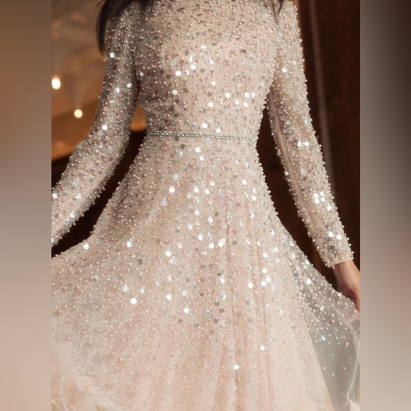 🔴MAC DUGGAL STUNNING FEATHER GOWN Style 11782 - Picture 4 of 16